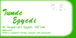 tunde egyedi business card